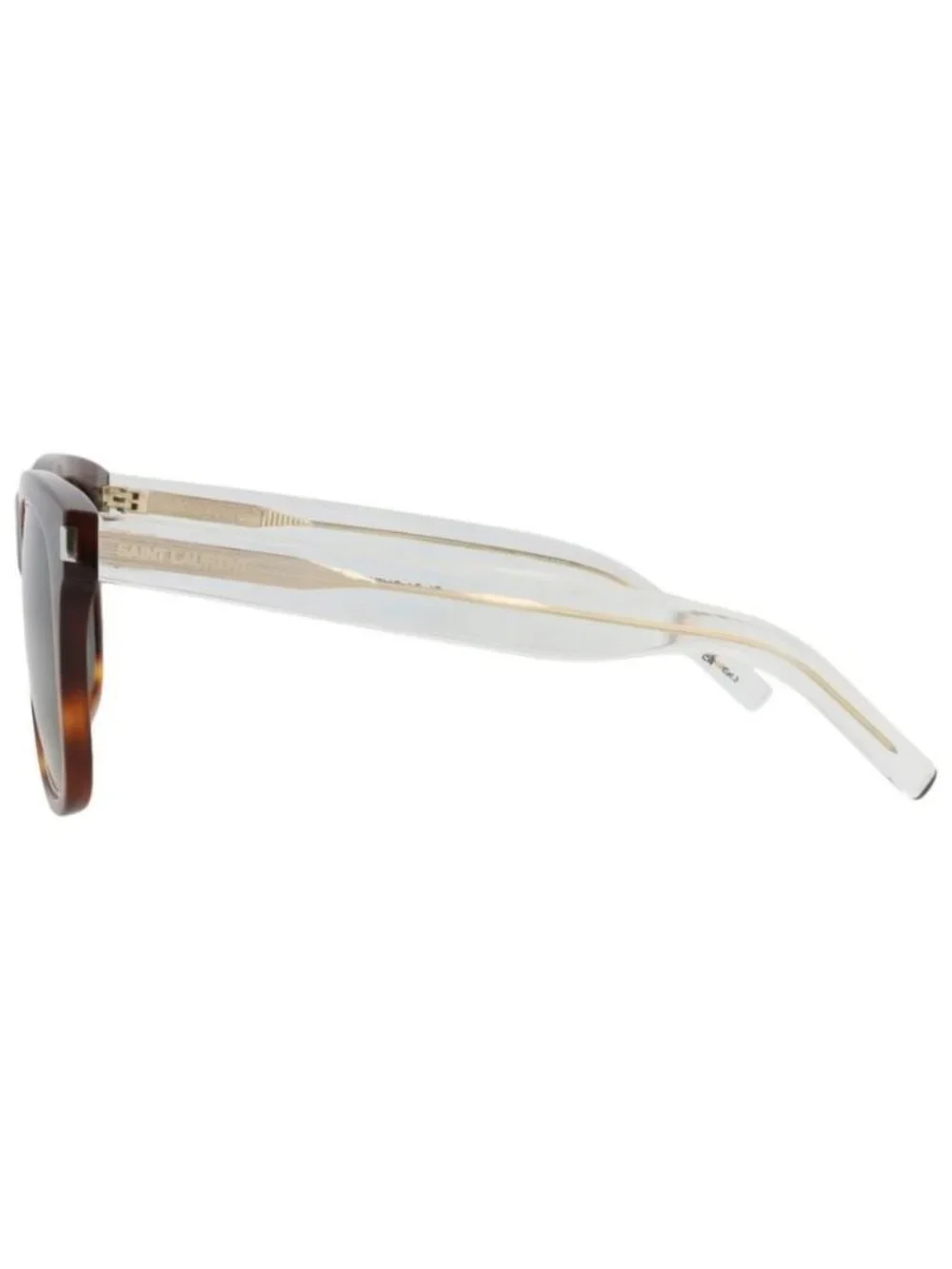 New Saint Laurent Womens Square/Rectangle Havana Crystal Green Fashion Designer